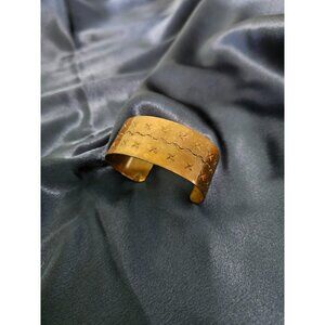 Vintage Copper Wide Cuff Women's Bracelet Artisan Made Stamped Mexico 2.5 Inches